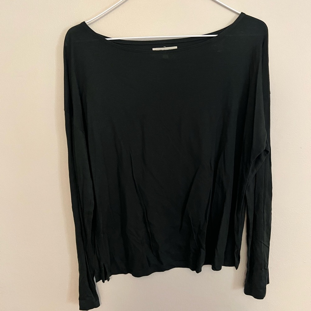 Madewell Boat Neck Tee Green Size Medium